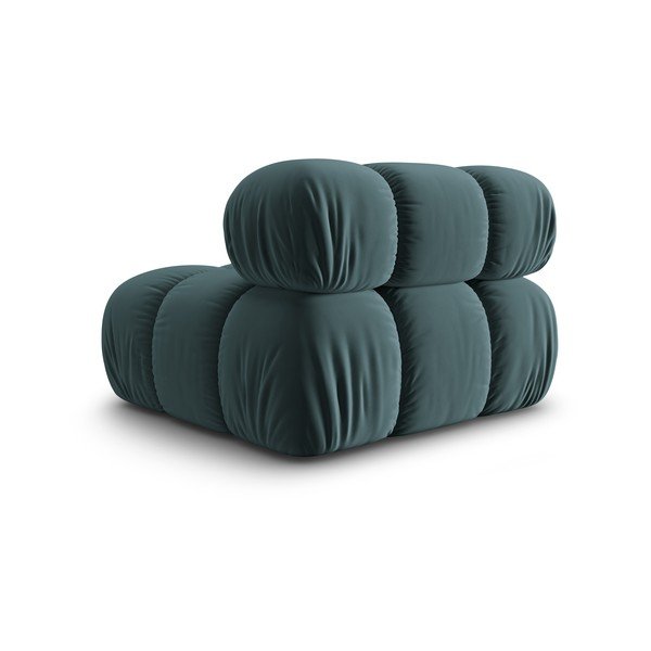 Modul pentru canapea în culoarea petrolului cu tapițerie din catifea (de mijloc) Bellis – Micadoni Home-image-4