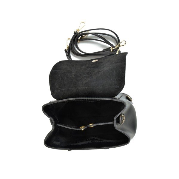 Rucsac din piele Carla Ferreri Hagana, negru-image-3