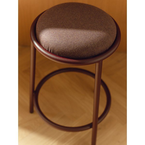 Scaun de bar burgundy din metal (înălțime șezut 68 cm) Hogo – noo.ma-image-3