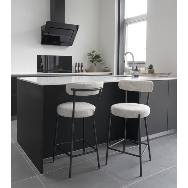 Scaun de bar alb (înălțime șezut 65 cm) Badalona – House Nordic-image-1