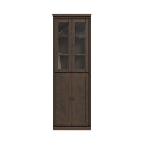 Vitrină maro închis din lemn de pin 74x223x37 cm Anita – Støraa
