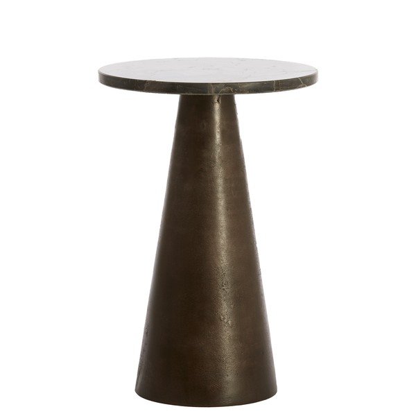 Măsuță auxiliară rotundă cu blat din marmură ø 29 cm Ynez – Light & Living