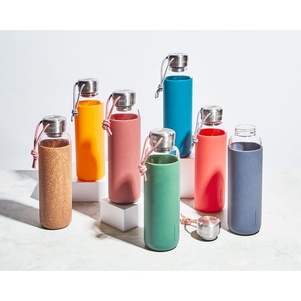 Sticlă pentru apă cu husă din silicon Black + Blum G-Bottle, 600 ml, bej-image-3