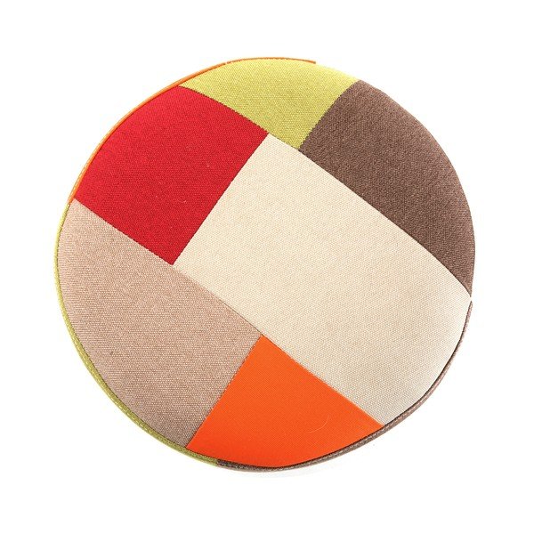 Taburet Versa Red Patchwork, ⌀ 35 cm-image-2