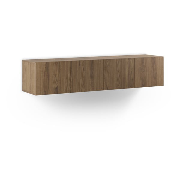 Comodă TV în culoare naturală cu aspect de lemn de stejar 180x38x35 cm Daroca – Marckeric-image-4