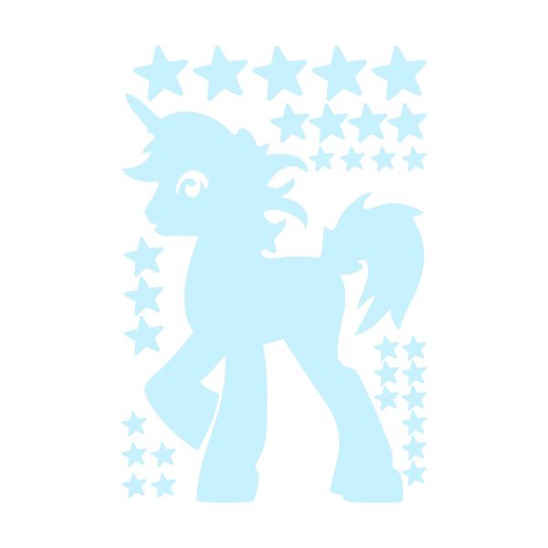 Autocolant fosforescent Fanastick Unicorn With Stars-image-1