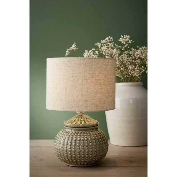 Veioză gri/bej din in (înălțime 39 cm) Niko – Ellos Home-image-1