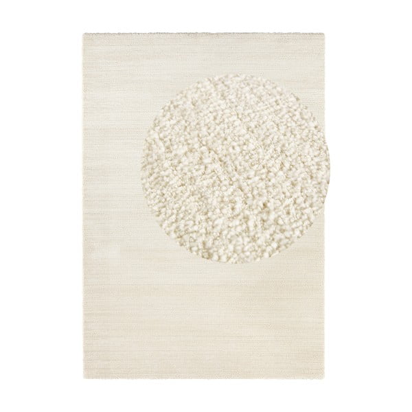 Covor Elle Decoration Glow Loos, 160 x 230 cm, crem deschis