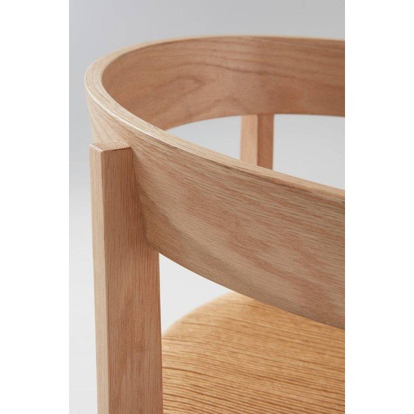 Scaun de dining în culoare naturală deschisă cu cotiere din lemn de stejar Kungsholmen – Jotex-image-2
