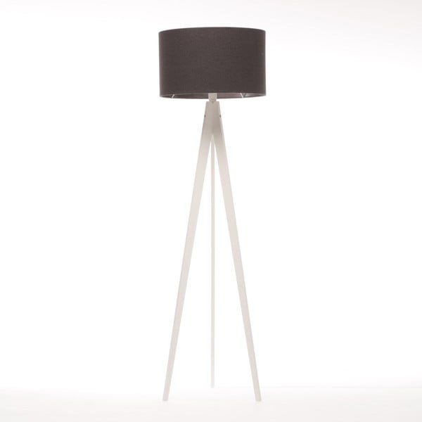 Lampadar 4room Artist, mesteacan alb lăcuit, 150 cm, negru 