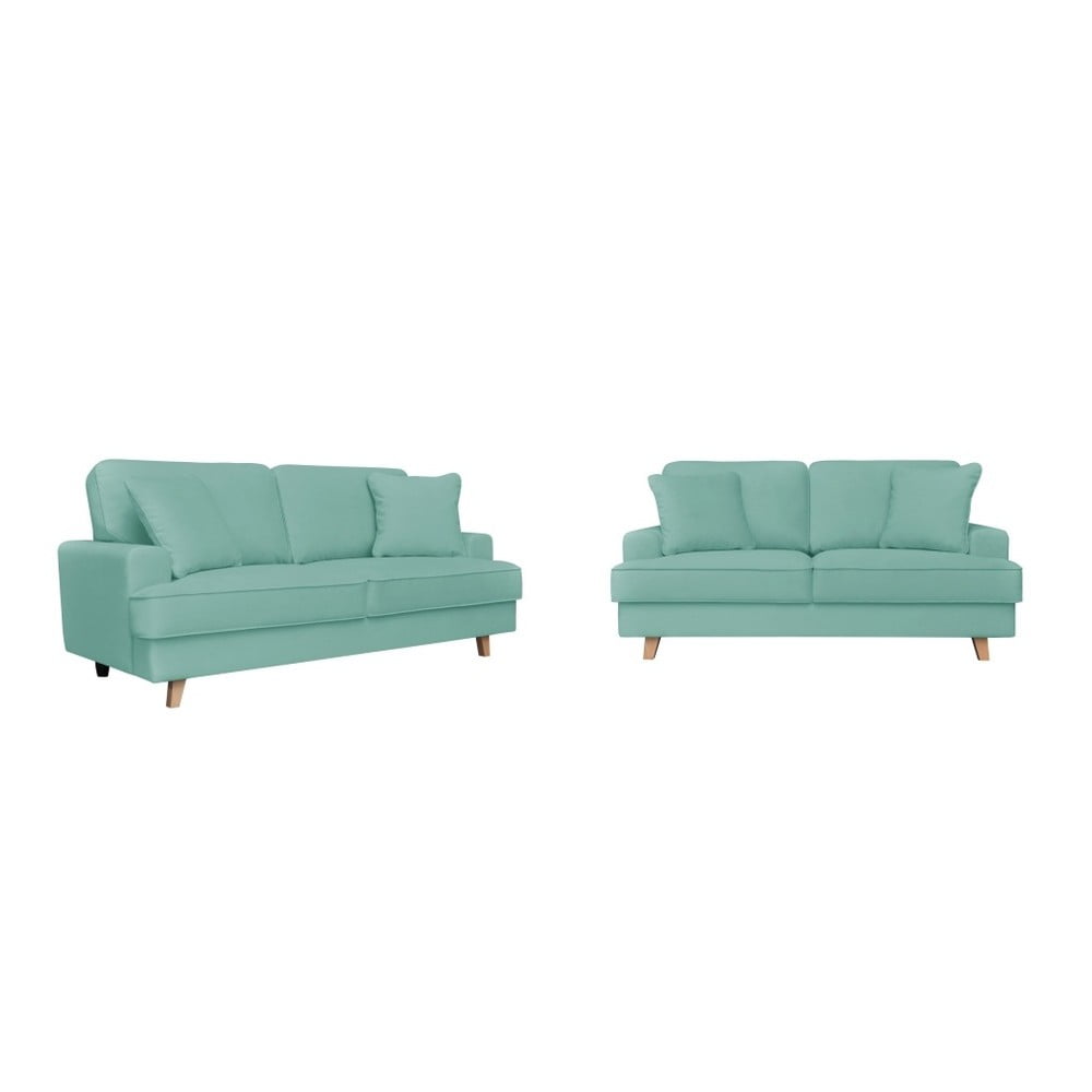 Set 2 canapele, cu 2 și cu 3 locuri Cosmopolitan design Madrid, verde mentol
