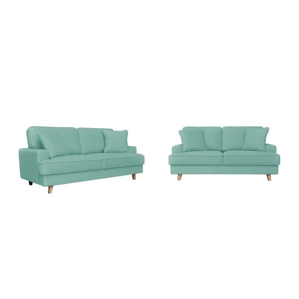 Set 2 canapele, cu 2 și cu 3 locuri Cosmopolitan design Madrid, verde mentol
