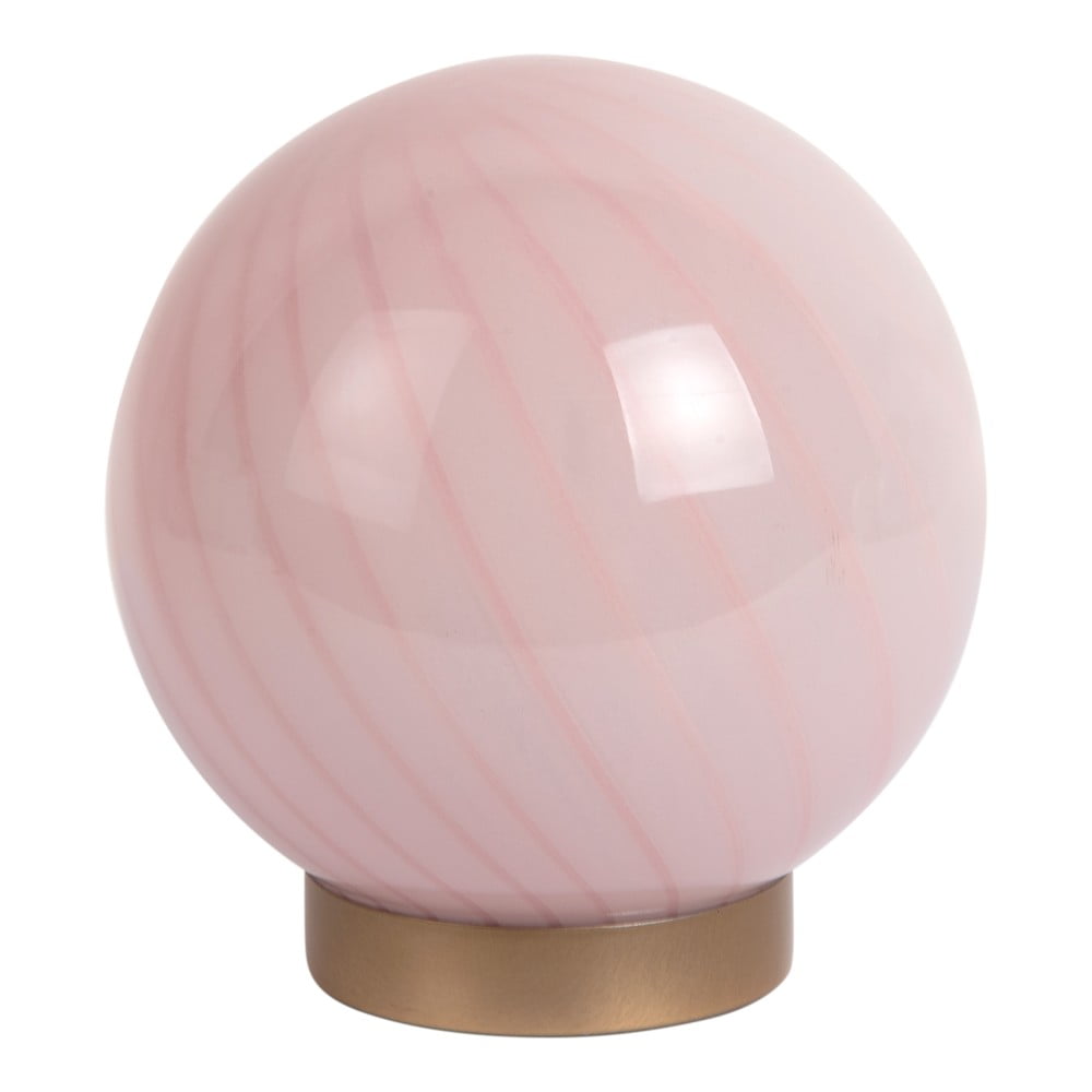 Veioză roz-deschis cu abajur din sticlă (înălțime 17 cm) Summer Globe – Leitmotiv