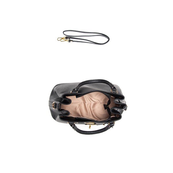 Poșetă din piele Isabella Rhea 183, neagră-image-3