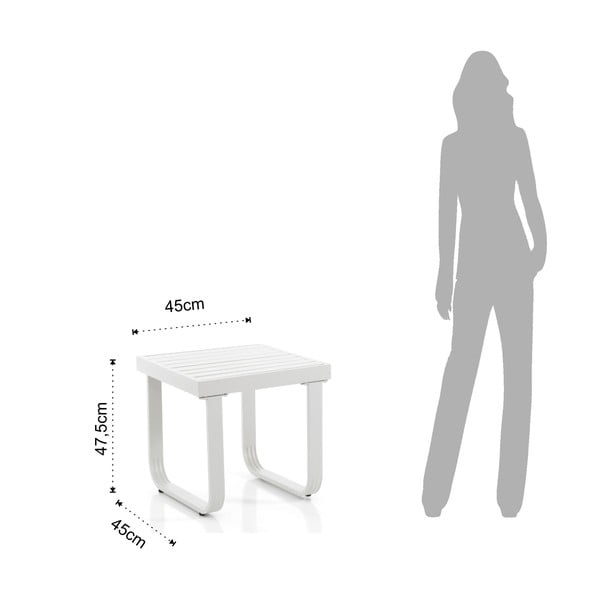 Măsuță auxiliară din aluminiu 47.5x47.5 cm Ischia – Tomasucci-image-1