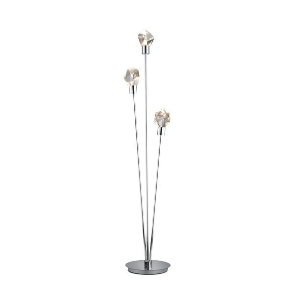 Lampadar argintiu LED cu abajur din sticlă (înălțime 150 cm) Verano – Trio Select-image-2