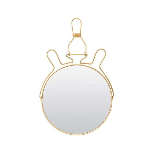 Oglindă cosmetică cu suport Meraki, ⌀ 20 cm, auriu