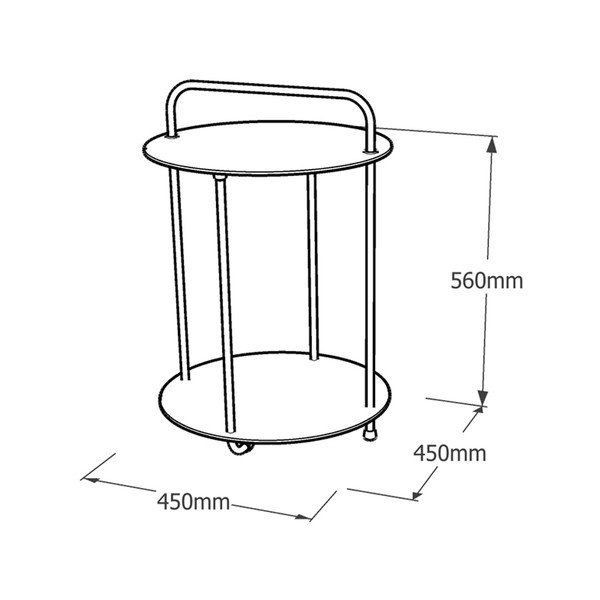 Masă auxiliară de grădină rotundă din metal ø 45 cm Plip – Ezeis-image-4