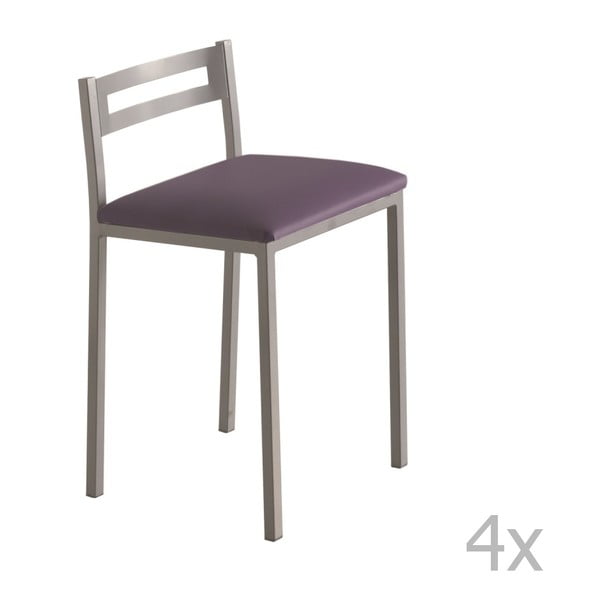 Set 4 scaune Pondecor Enrique, violet 
