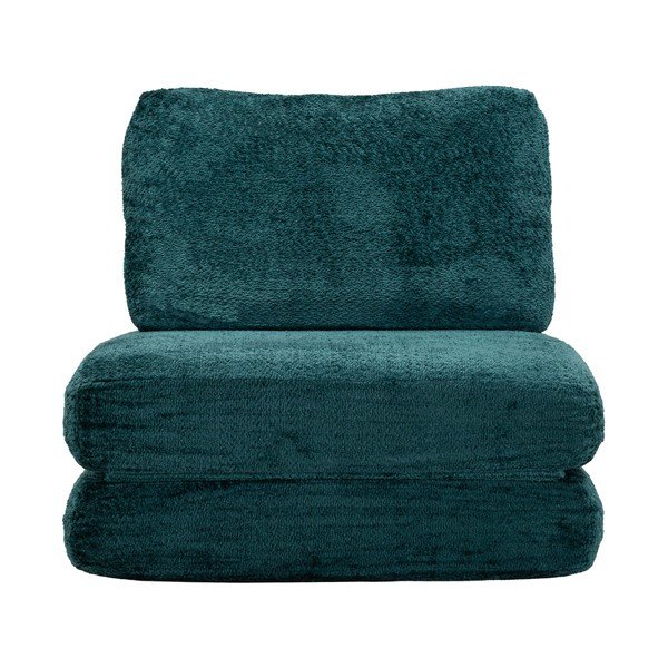 Fotoliu albastru-verde extensibil cu tapițerie din țesătură bouclé Faster – Mauro Ferretti-image-2