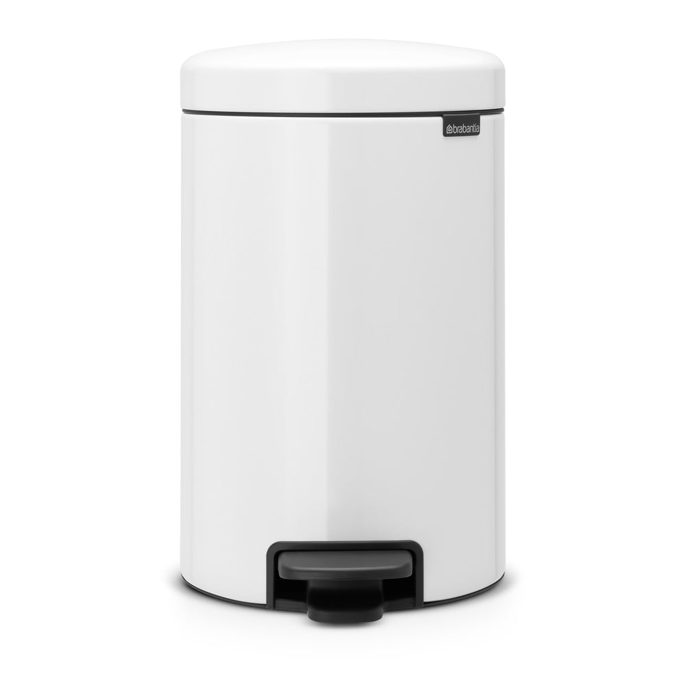 Coș de gunoi alb cu pedală din oțel 12 l NewIcon – Brabantia