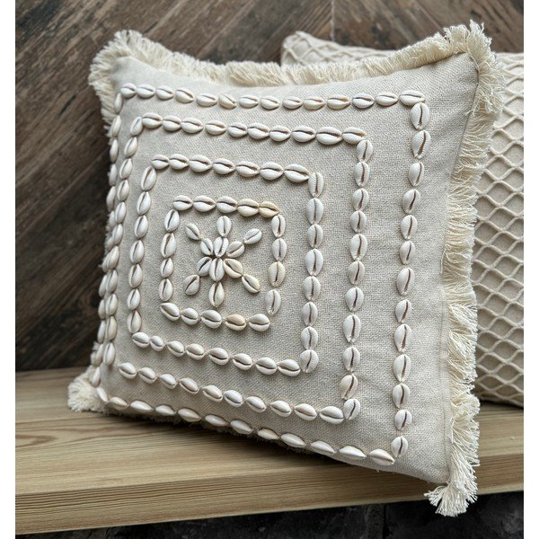 Față de pernă din bumbac 43x43 cm Seashells – Mioli Decor-image-1