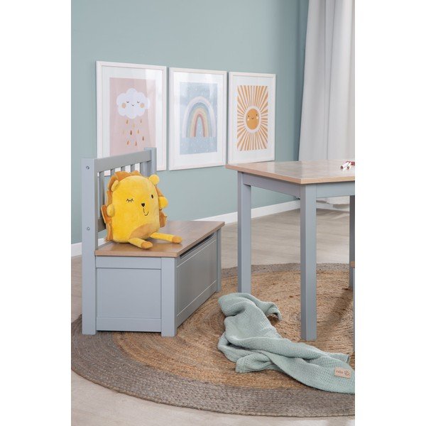 Bancă de copii taupe Woody – Roba-image-1