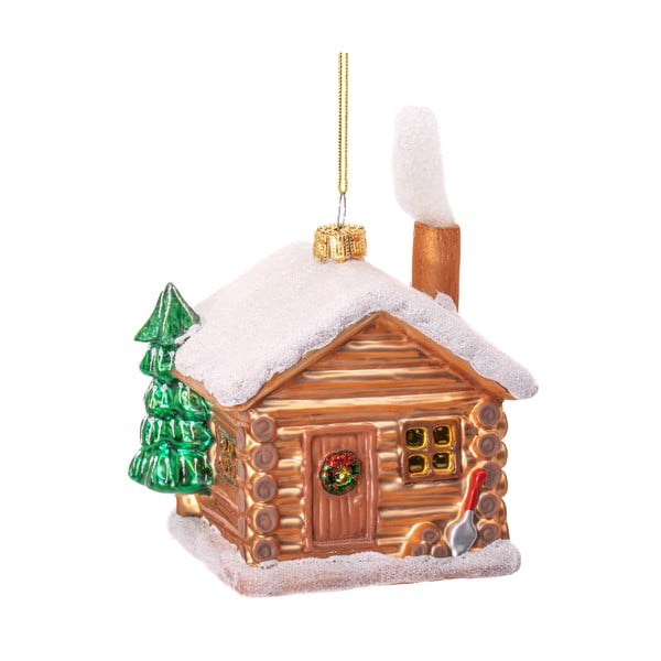 Ornament de Crăciun lucrat manual din sticlă 10 cm Christmas Cabin – Sass & Belle