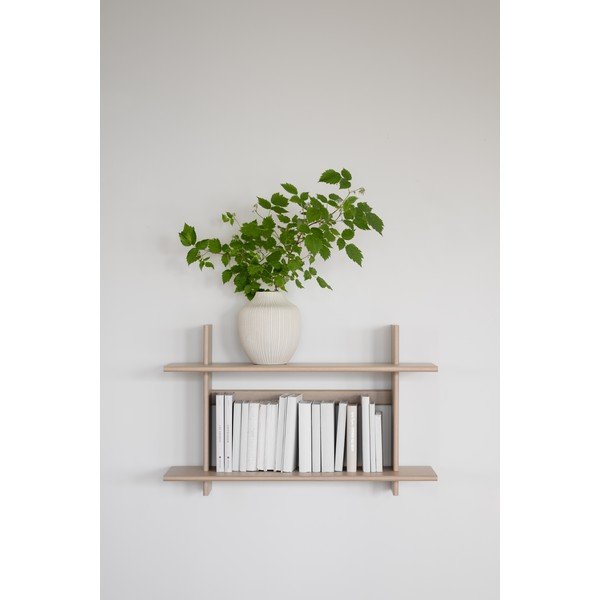Raft în culoare naturală deschisă etajat cu aspect de lemn de stejar 75 cm Westlock – Rowico-image-1