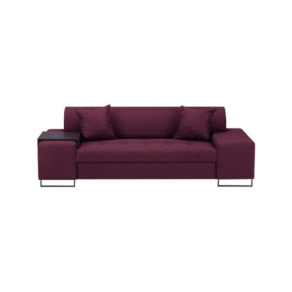 Canapea cu picioarele de culoare neagră Cosmopolitan Orlando, mov, 220 cm