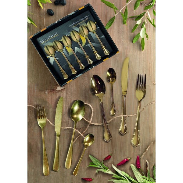 Set tacâmuri cu 16 piese Brandani, auriu-image-2