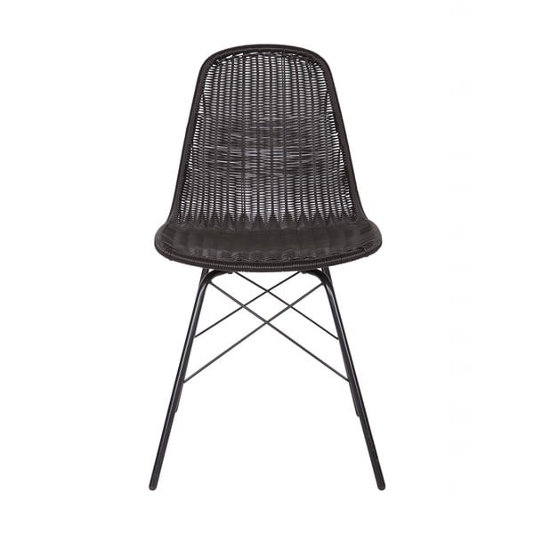 Set 2 scaune adecvate interior/exterior BePureHome Spun, negru