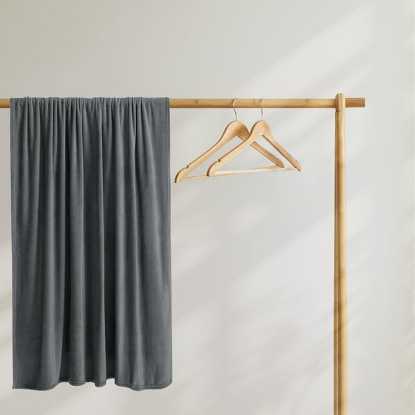 Pătură din microfibră DecoKing Mic, 200 x 220 cm, gri închis-image-4