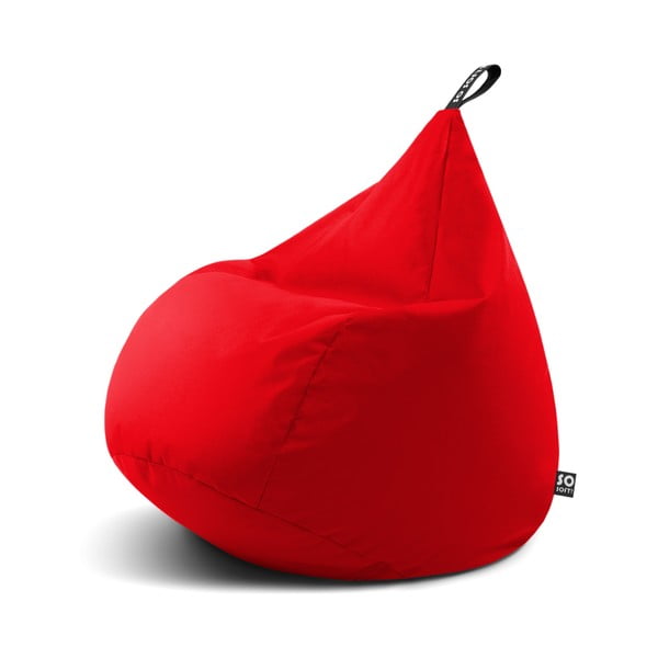 Fotoliu puf pentru copii roșu Drop M – So Soft?