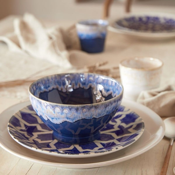 Boluri albastre 4 buc. din gresie ø 15 cm Latte – Costa Nova-image-1