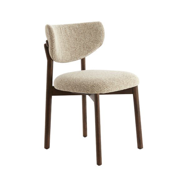 Scaun de dining maro/crem tapițat Trosa – Light & Living