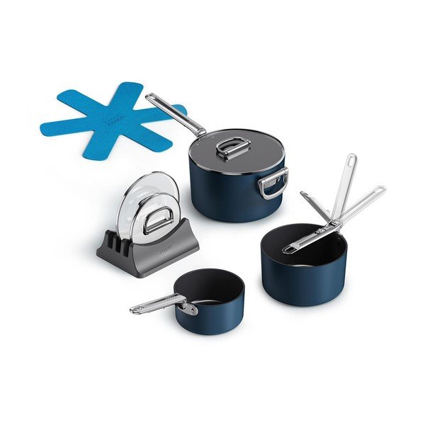 Oale cu capac/cu suprafață ceramică 3 buc. adecvate pentru plita cu inducție Space – Joseph Joseph