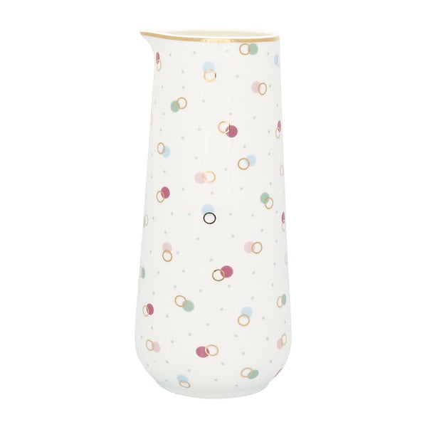 Carafă din gresie Green Gate Kylie, 700 ml, alb