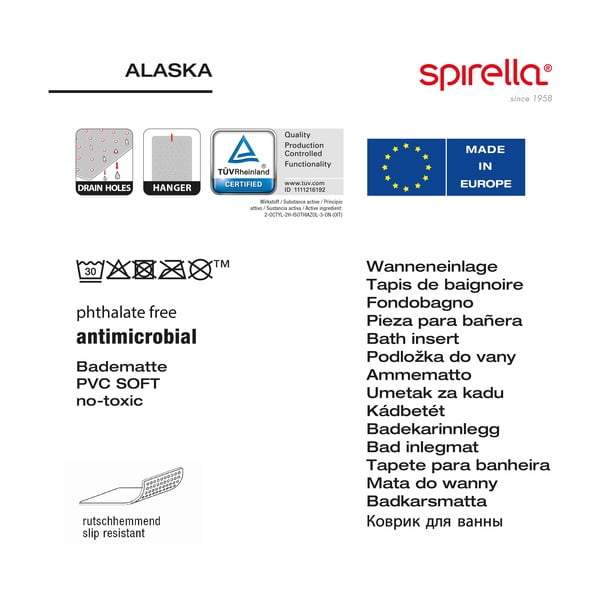 Protecție antiderapantă pentru cadă 36x91 cm Alaska – Spirella-image-2