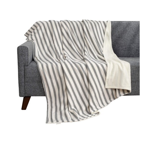 Pătură albă/gri antracit 150x190 cm Soren Wellsoft – Mijolnir