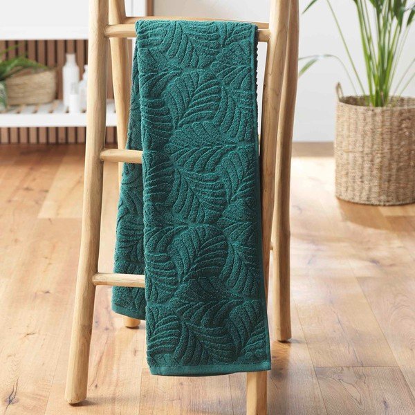 Prosop verde din bumbac din frotir 70x130 cm Madeira – douceur d'intérieur-image-1