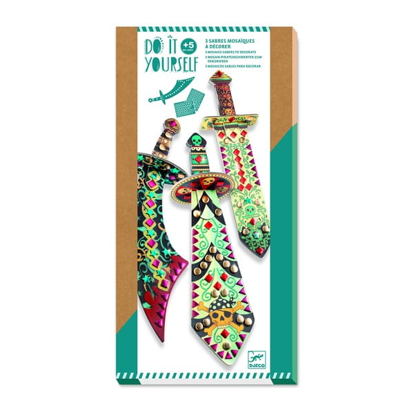 Set DIY 3 săbii Djeco Knight-image-3