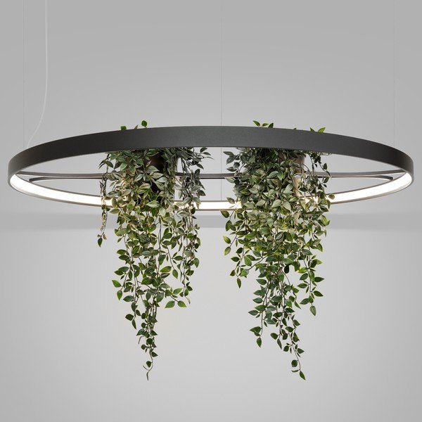 Lustră neagră LED din aluminiu ø 110 cm RIO – Thoro-image-4