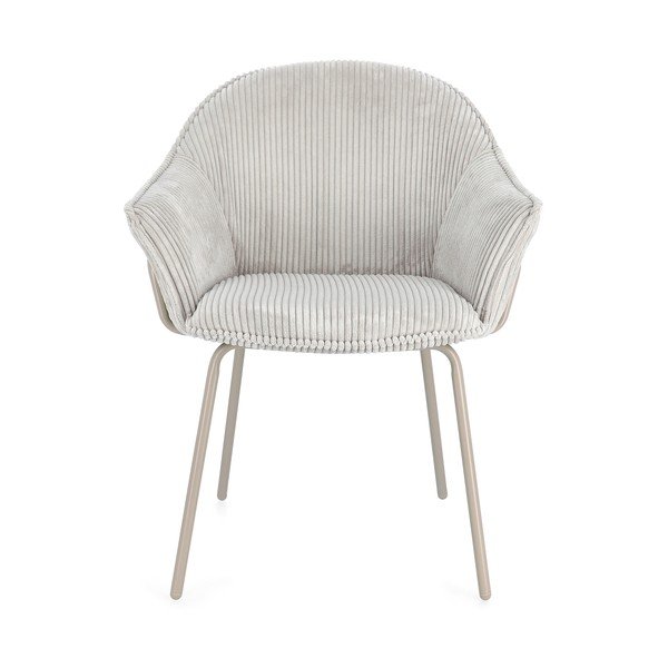 Scaun de living gri deschis cu cotiere tapițat Cassidy – Bizzotto-image-2