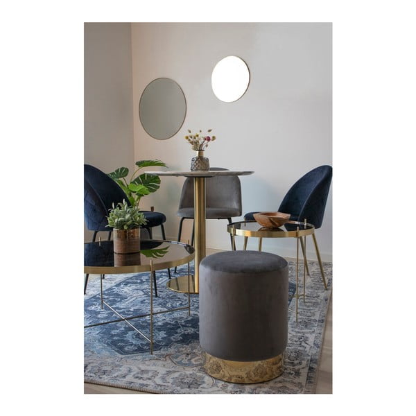 Scaune de dining gri-deschis 2 buc. din catifea Geneve – House Nordic-image-4