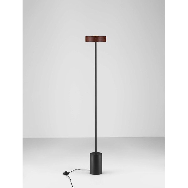 Lampadar negru/în culoare naturală închisă LED din metal (înălțime 135 cm) Thea – Nova Luce-image-3