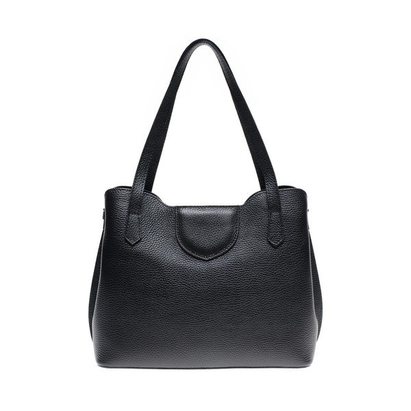 Geantă din piele Luisa Vannini, negru-image-3