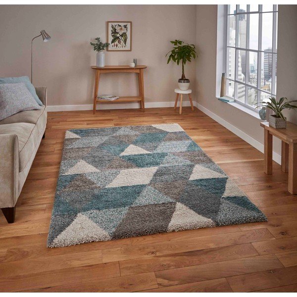 Covor Think Rugs Royal Nomadic Grey &Teal, 120 x 170 cm, gri - albastru-image-1