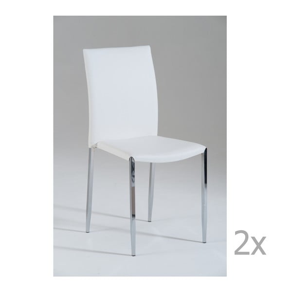 Set 2 scaune Castagnetti Nill, alb