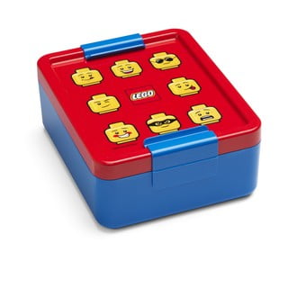 Cutie pentru gustare cu capac roşu LEGO® Iconic, albastru